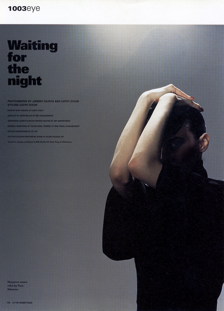 JOHNNY GIUNTA i-D Mag: Waiting For The Night